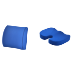 SuperOrtho Set Durable Lumbar and Seat Cushion Memory Foam Blue / Σετ Ανατομικά Μαξιλάρια μέσης και καθίσματος